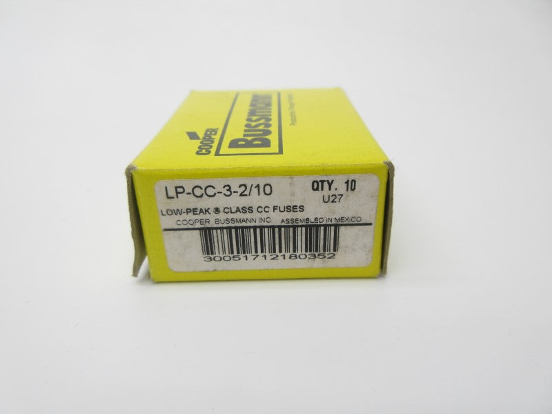 BUSSMANN LP-CC-3-2/10 600V 3-2/10A (PKG OF 10) NSMP