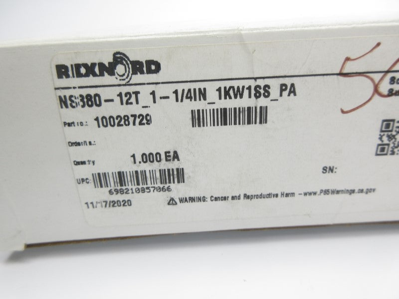 REXNORD NS880-12T-1-1/4IN-1KW1SS-PA 10028729 NSMP