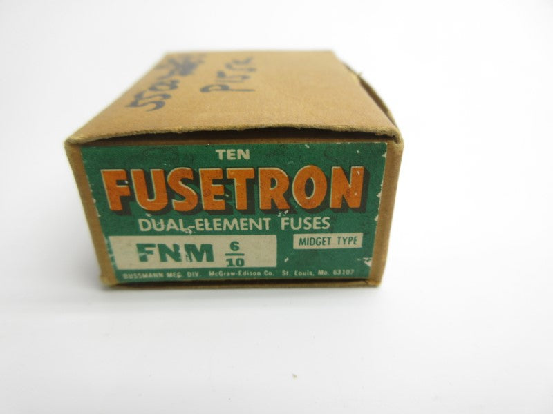 BUSSMANN FNM6/10 250VAC 6/10A (PKG OF 10) NSMP