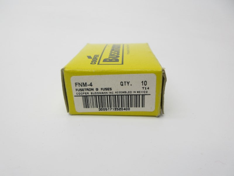 BUSSMANN FNM-4 250VAC 4A (PKG OF 10) NSMP
