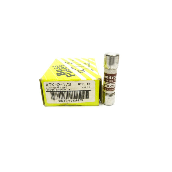BUSSMANN KTK-2-1/2 600V 2-1/2A (PKG OF 10) NSMP