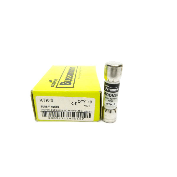 BUSSMANN KTK-3 600VAC 3A (PKG OF 10) NSMP