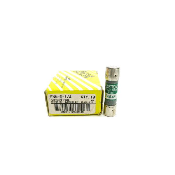BUSSMANN FNM-6-1/4 250VAC 6-1/4A (PKG OF 10) NSMP