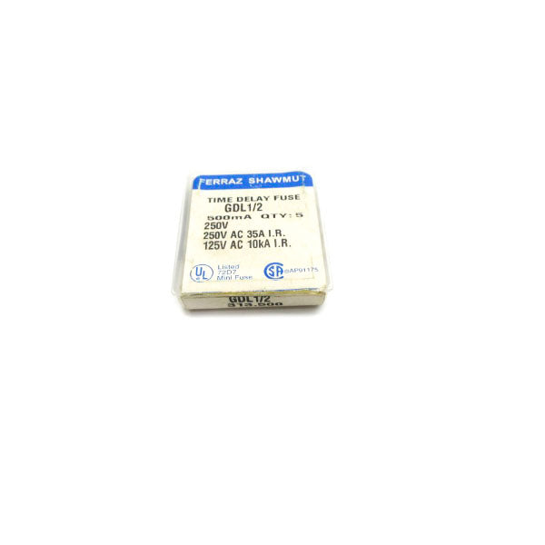 FERRAZ SHAWMUT GDL1/2 250VAC 1/2A NSFS