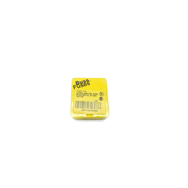 BUSSMANN AGC-1/4 250VAC 1/4A (PKG OF 5) NSMP