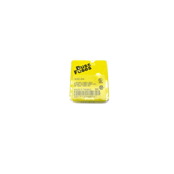 BUSSMANN AGC-3/4 250VAC 3/4A (PKG OF 5) NSMP
