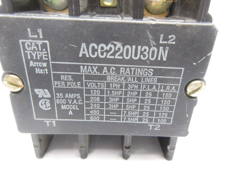 ARROW HART ACC220U30N 600VAC 35A UNMP