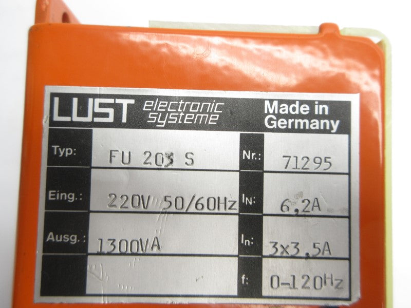 LUST FU203S 220V 6.2A UNMP