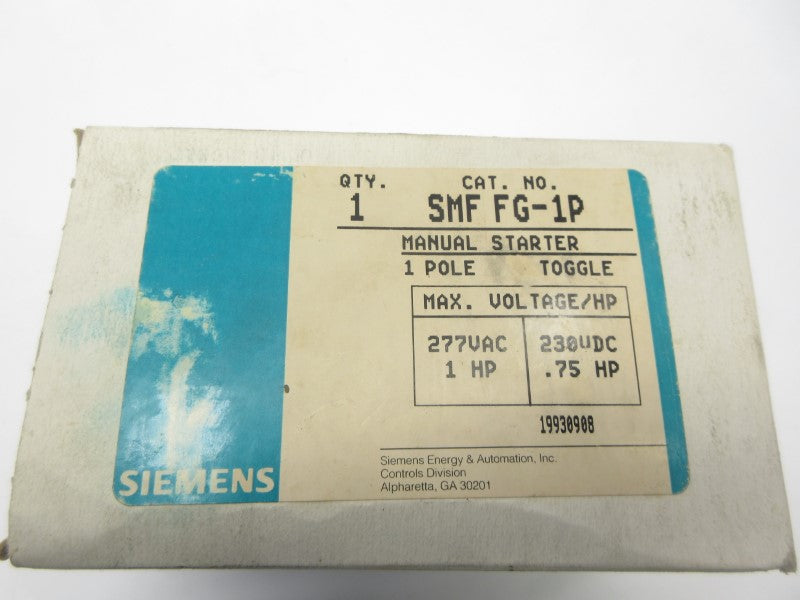 SIEMENS SMFFG-1P 277VAC NSMP