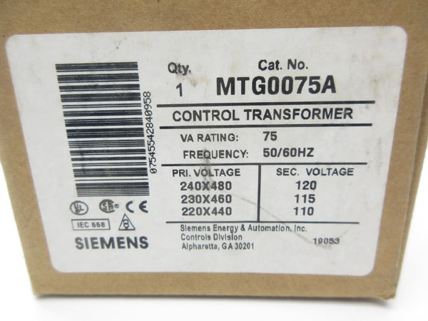 SIEMENS MTG0075A 240/480V NSMP