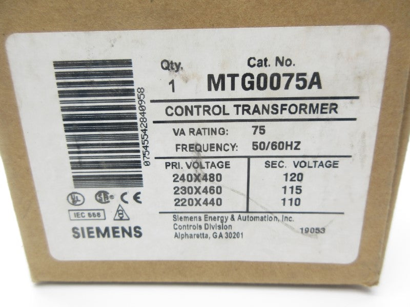 SIEMENS MTG0075A 240/480V NSMP