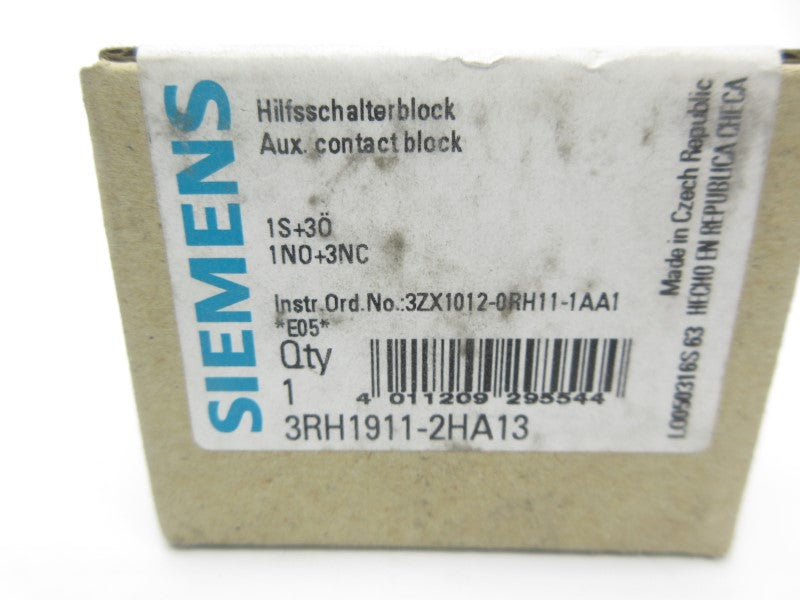 SIEMENS 3RH1911-2HA13 690V 10A NSMP