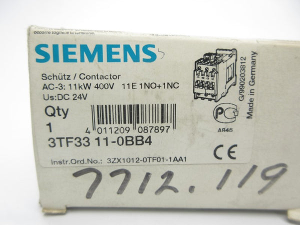 SIEMENS 3TF3311-0BB4 24VDC NSMP