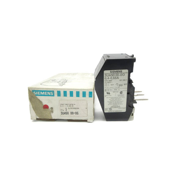 SIEMENS 3UA5000-0G 600VAC 0.4-0.63A NSMP