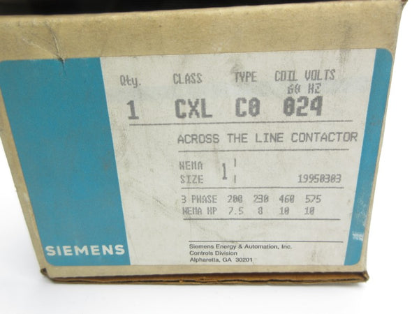 SIEMENS CXLCO 24V (AS PICTURED) NSMP