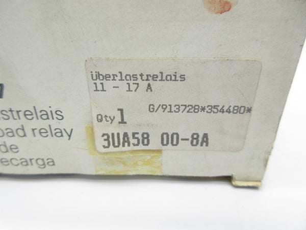 SIEMENS 3UA5800-8A 600VAC 11-17A NSMP