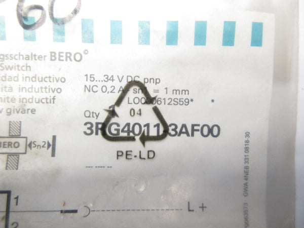 SIEMENS 3RG4011-3AF00 15-34VDC NSMP