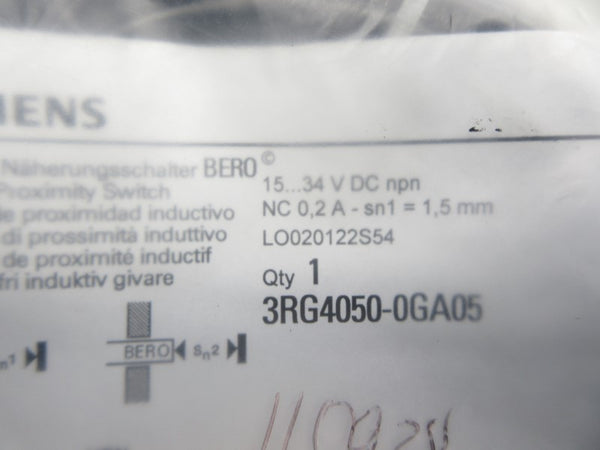 SIEMENS 3RG4050-0GA05 15-34VDC NSMP