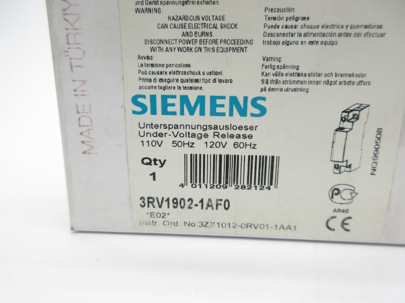 SIEMENS 3RV1902-1AF0 110/120V NSMP