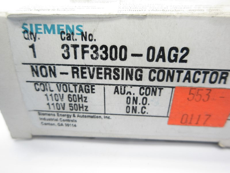 SIEMENS 3TF3300-0AG2 110V NSMP