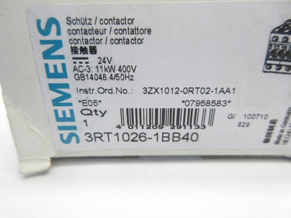 SIEMENS 3RT1026-1BB40 24V NSMP