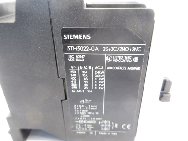 SIEMENS 3TH3022-0AC2 20/24V NSNP