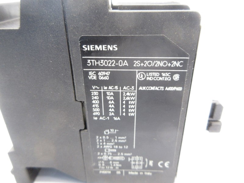 SIEMENS 3TH3022-0AC2 20/24V NSNP