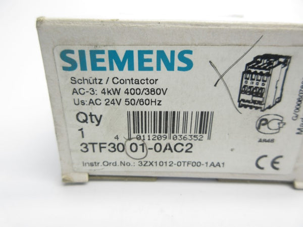 SIEMENS 3TF3001-0AC2 24VAC NSMP