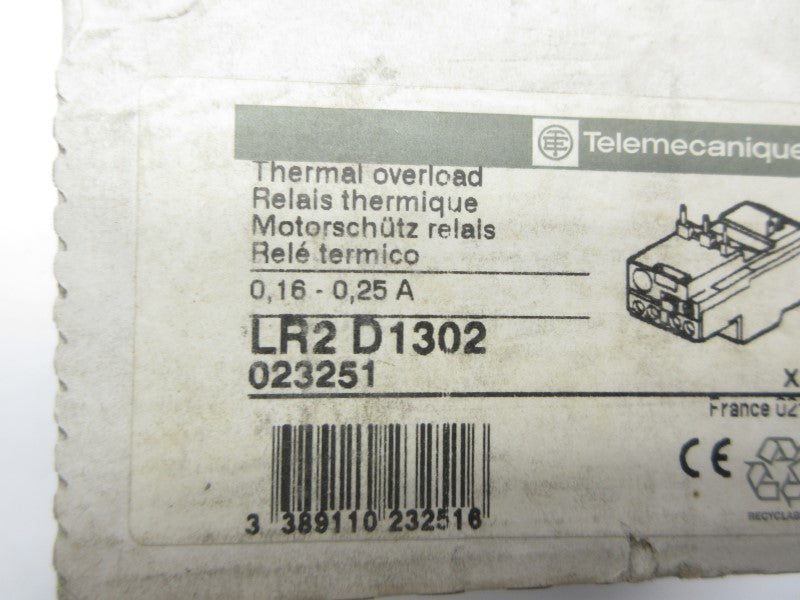TELEMECANIQUE LR2D1302 0.16-0.25A NSFS