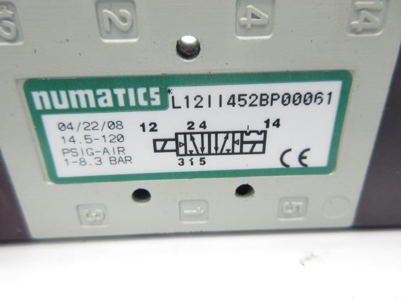 NUMATICS L12II452BP00061 24VDC 14.5-120PSI NSNP