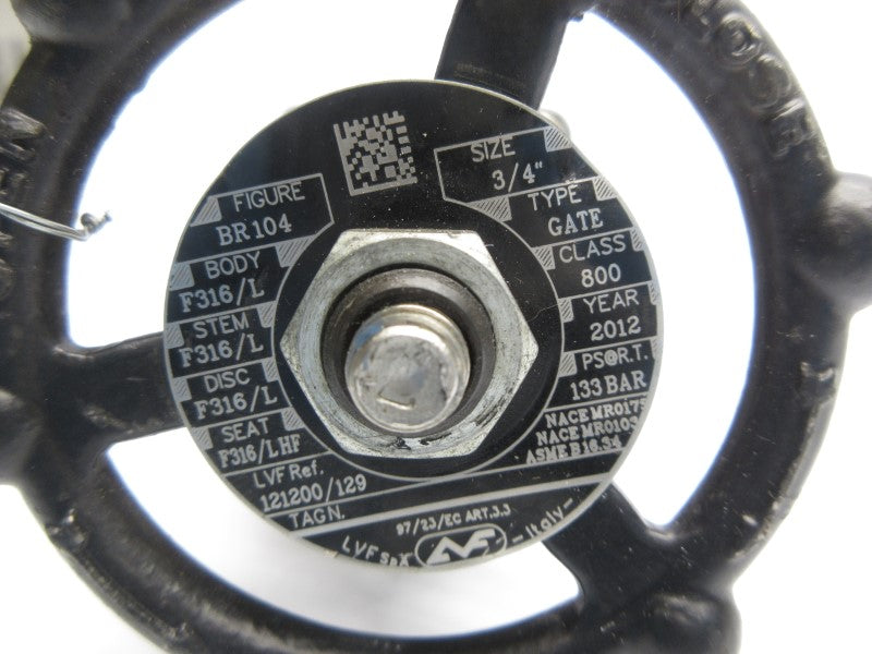 VALVE BR104 GATE 800 3/4" NSNP