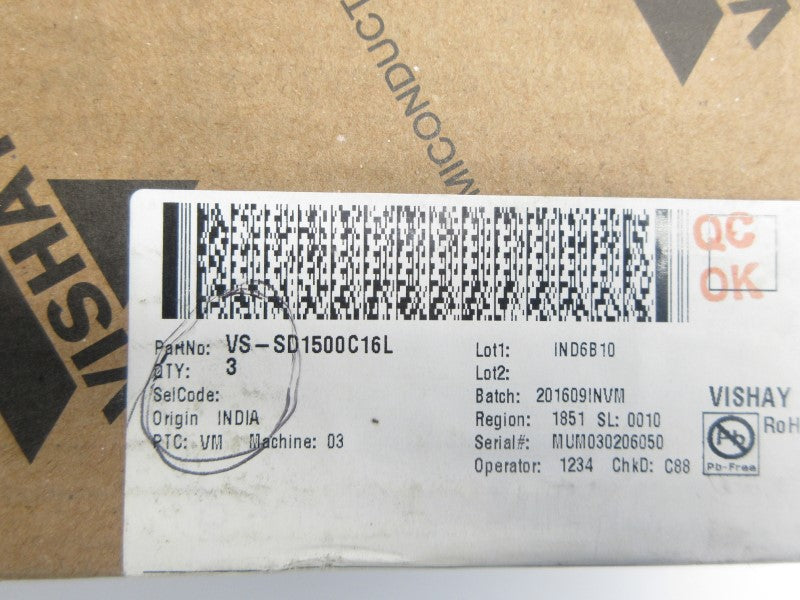 VISHAY VS-SD1500C16L (PKG OF 3) NSFS