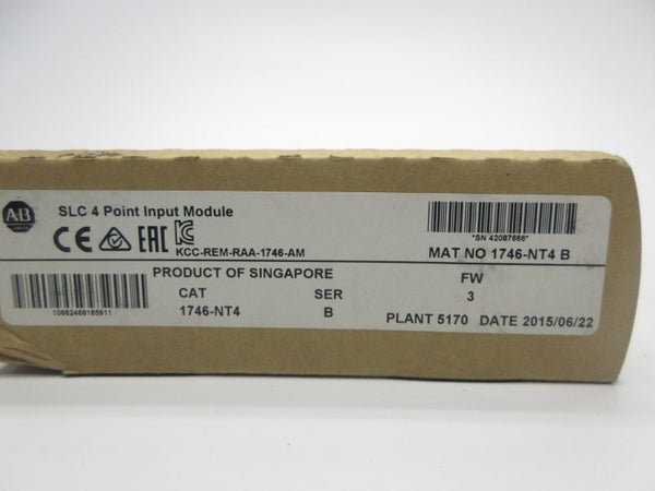 ALLEN BRADLEY 1746-NT4 SER. B F/W 3 DATE: 2015 NSFS