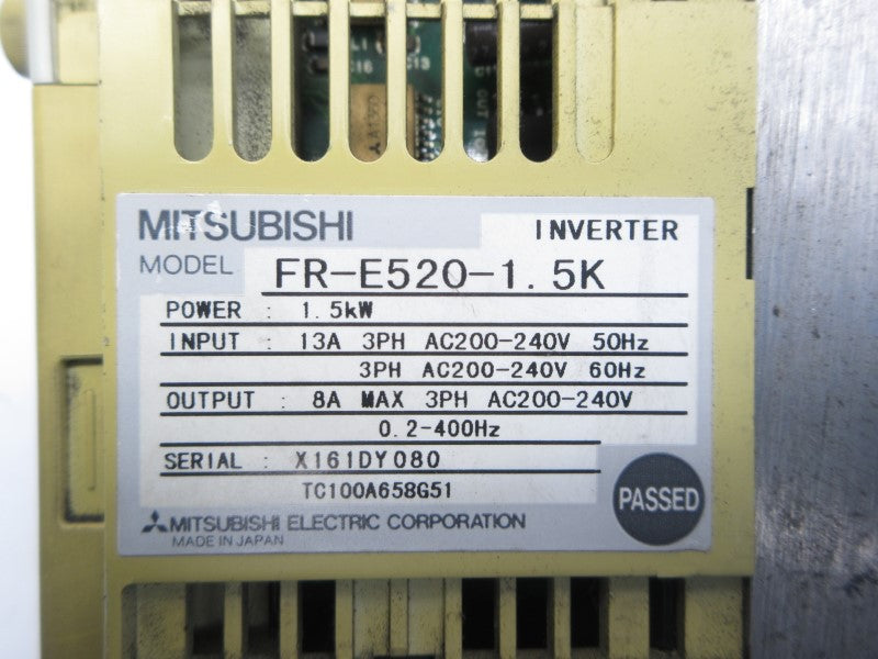 MITSUBISHI FR-E520-1.5K 200-240VAC 13A UNMP