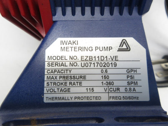 IWAKI EZB11D1-VE 115V 0.8A 150PSI UNMP