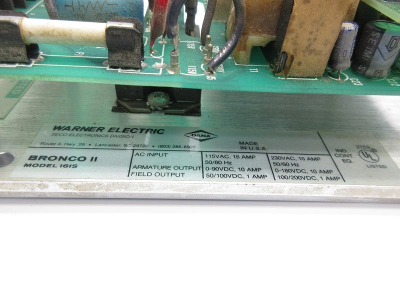 WARNER ELECTRIC 161S 230VAC 15A UNMP