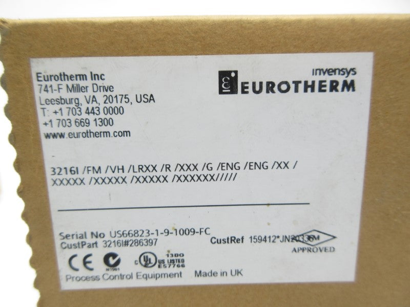 EUROTHERM 3216I/FM/VH/LRXX/R/XXX/G/ENG/ENG/XX/XXXXX/XXXXX/XXXXX/XXXXXX NSMP