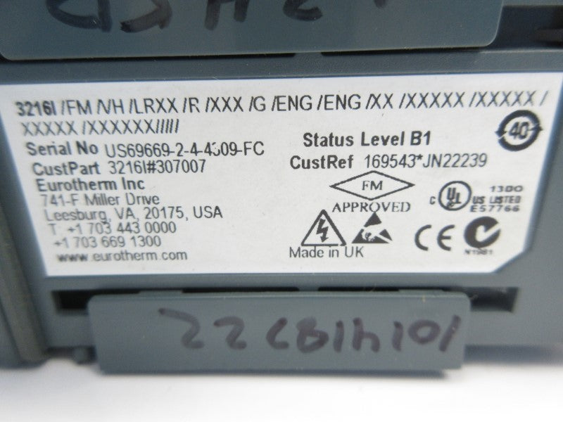EUROTHERM 3216I/FM/VH/LRXX/R/XXX/G/ENG/ENG/XX/XXXXX/XXXXX/XXXXX/XXXXXX NSNP