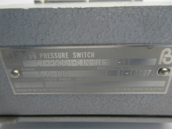 BETA C1-P906H-C1N-B1-K1-X1 5.0-130PSI NSNP