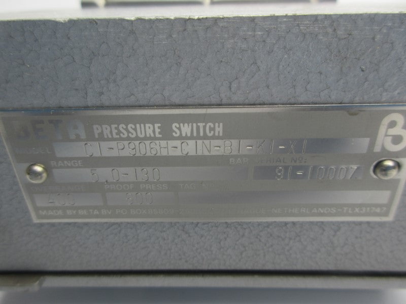 BETA C1-P906H-C1N-B1-K1-X1 5.0-130PSI NSNP