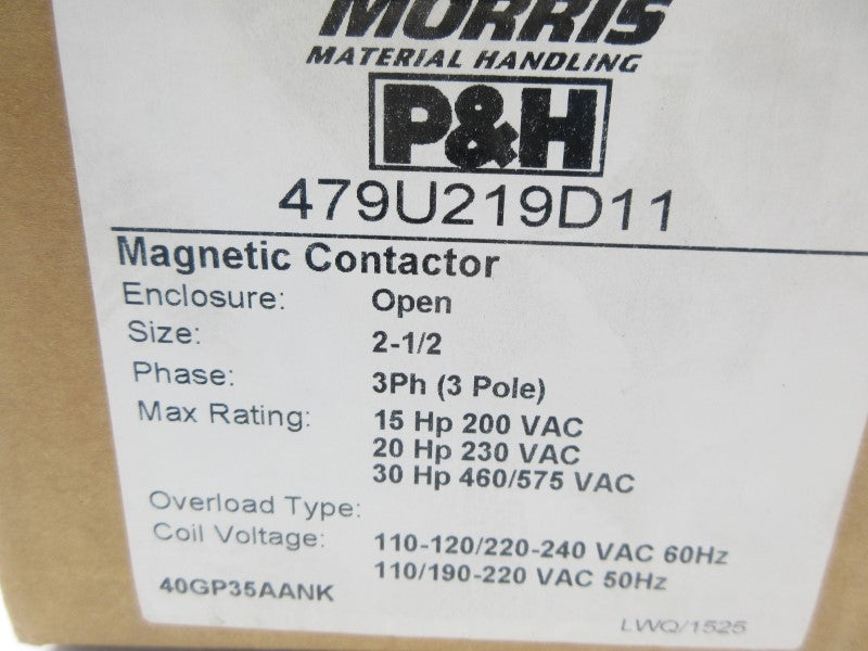 MORRIS 479U219D11 110-120/220-240.VAC NSMP