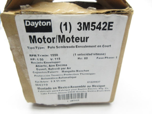 DAYTON 3M542E 115V 0.85A NSMP