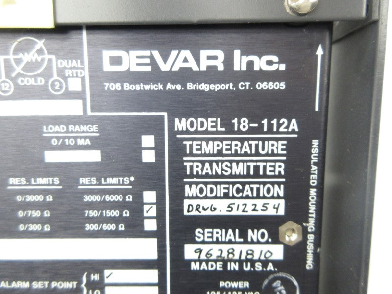 DEVAR 18-112A UNMP