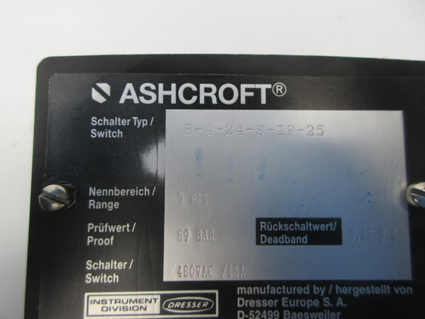 ASHCROFT B-4-24-S-IP-25 480VAC 15A NSNP