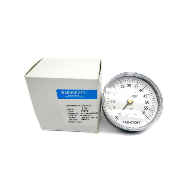 ASHCROFT 25W1005H02B60# 60PSI 2-1/2"  NSMP