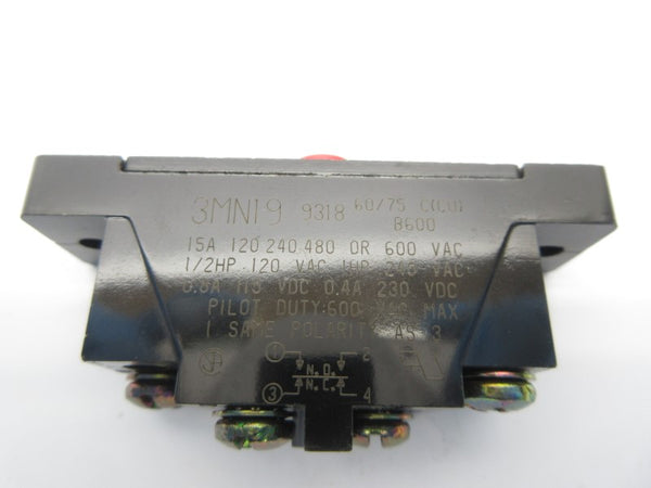 MICRO SWITCH 3MN19 600VAC 15A NSNP