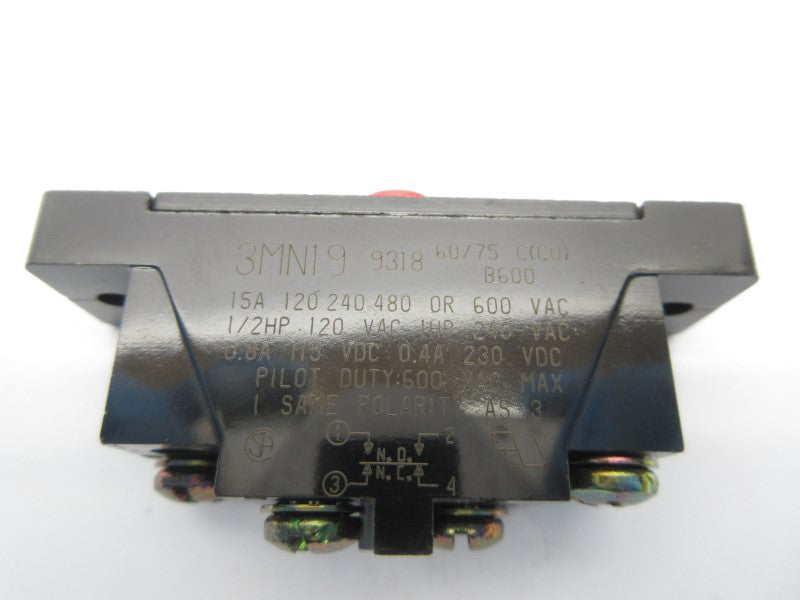 MICRO SWITCH 3MN19 600VAC 15A NSNP