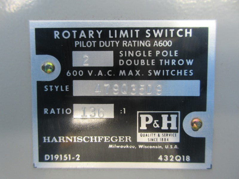 P&H 479Q35D9 600VAC NSNP