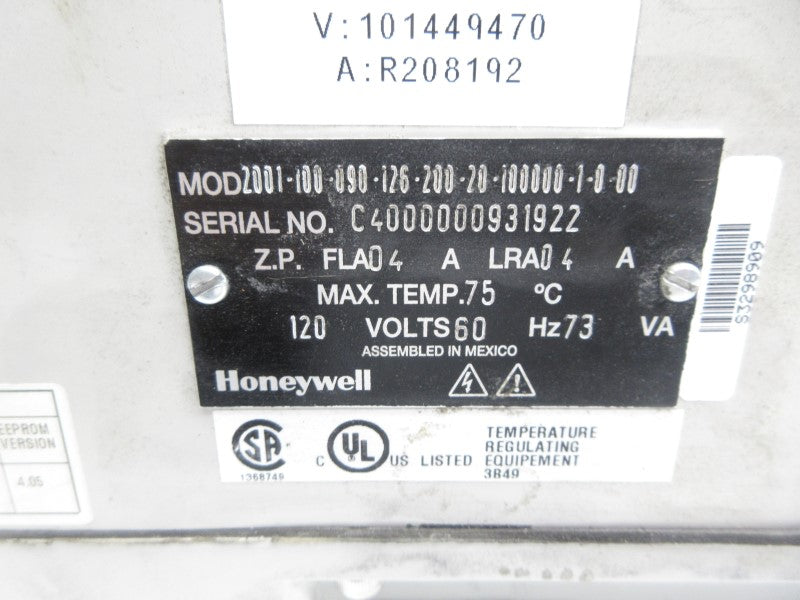 HONEYWELL 2001-100-090-126-200-20-100000-1-0-00 120V UNMP