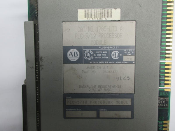 ALLEN BRADLEY 1785-LT3 SER. A F/W K (NO KEY) UNMP